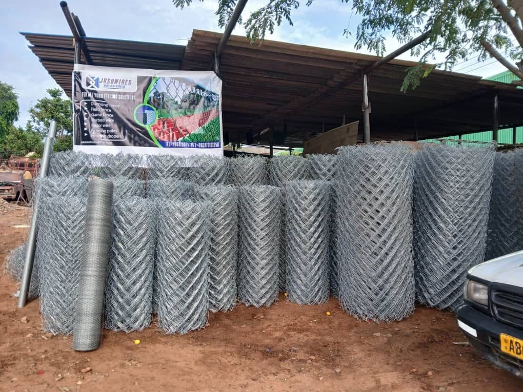 Chain link fence rolls in stock